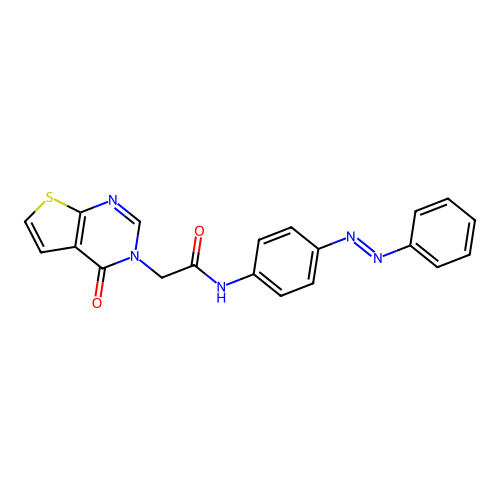 Thieno[2,3-d]pyrimidine-3(4H)-acetamide, 4-oxo-N-[4-(2-phenyldiazenyl)phenyl]- structure