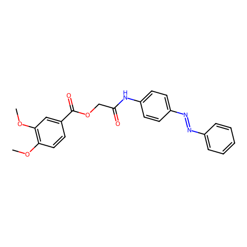 [2-oxo-2-(4-phenyldiazenylanilino)ethyl] 3,4-dimethoxybenzoate structure