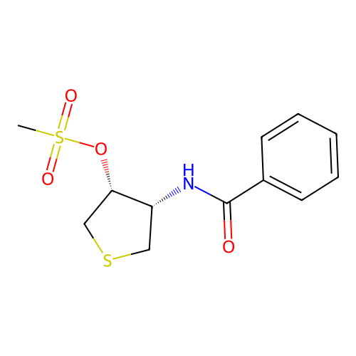 (4S,3R)-4-(phenylcarbonylamino)thiolan-3-yl methylsulfonate structure