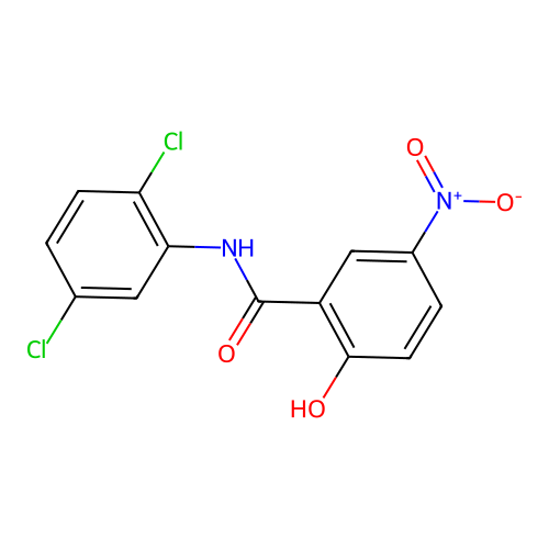 N-(2,5-dichlorophenyl)-2-hydroxy-5-nitrobenzamide structure