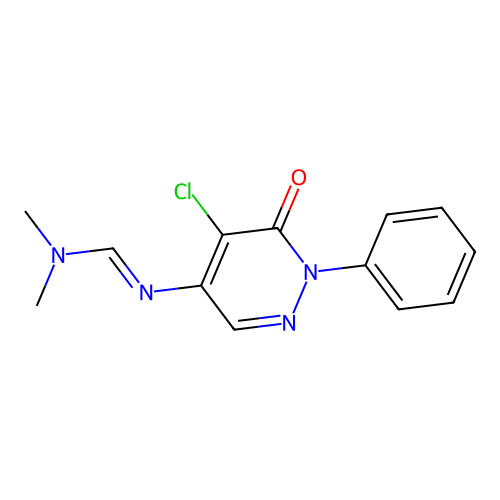 N'-(5-chloro-6-oxo-1-phenylpyridazin-4-yl)-N,N-dimethylmethanimidamide structure