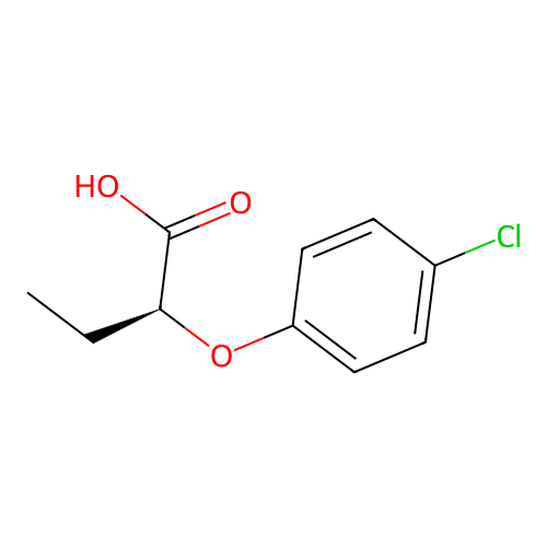 (2S)-2-(4-chlorophenoxy)butanoic acid structure