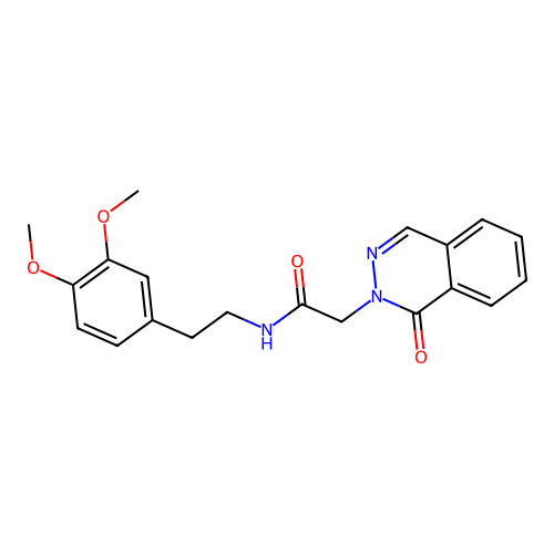 N~1~-(3,4-dimethoxyphenethyl)-2-[1-oxo-2(1H)-phthalazinyl]acetamide structure