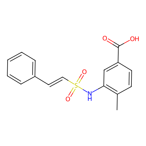 4-Methyl-3-(2-phenylethenesulfonamido)benzoic acid structure