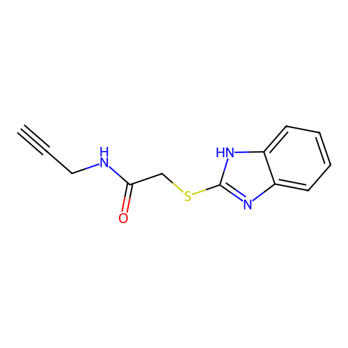 2-((1h-Benzo[d]imidazol-2-yl)thio)-N-(prop-2-yn-1-yl)acetamide structure