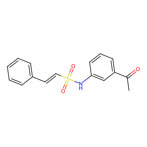 N-(3-acetylphenyl)-2-phenylethene-1-sulfonamide structure