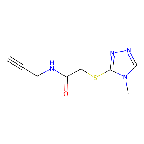 2-((4-Methyl-4h-1,2,4-triazol-3-yl)thio)-N-(prop-2-yn-1-yl)acetamide structure