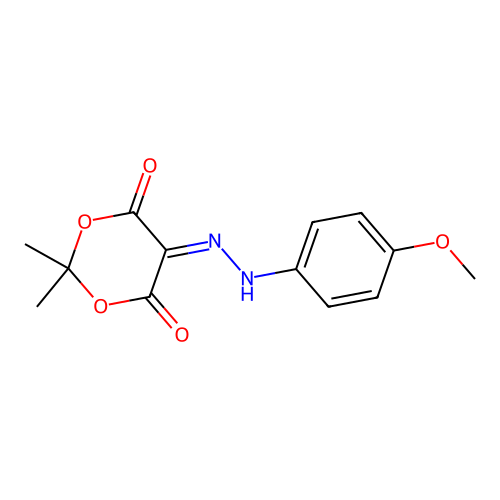 5-[(4-Methoxyphenyl)hydrazinylidene]-2,2-dimethyl-1,3-dioxane-4,6-dione structure