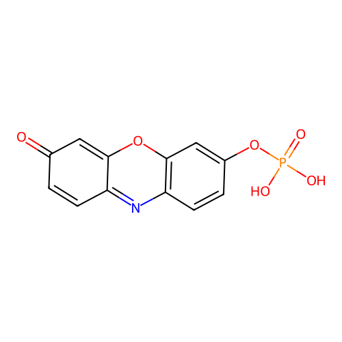 3H-Phenoxazin-3-one, 7-(phosphonooxy)- structure