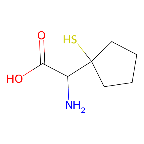 2-amino-2-(1-sulfanylcyclopentyl)acetic Acid structure