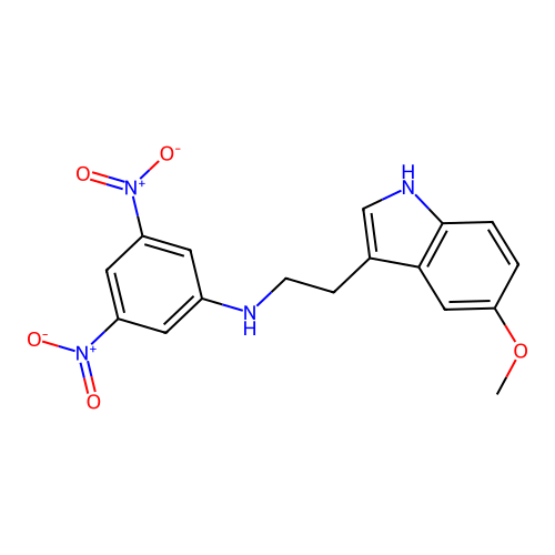N-(3,5-dinitrophenyl)-5-methoxytryptamine structure