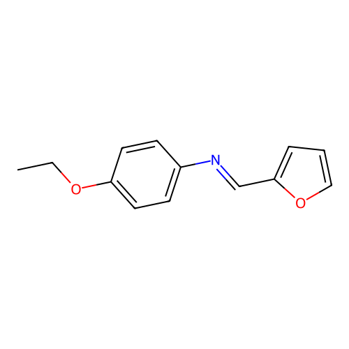 4-ethoxy-N-[(E)-furan-2-ylmethylidene]aniline structure