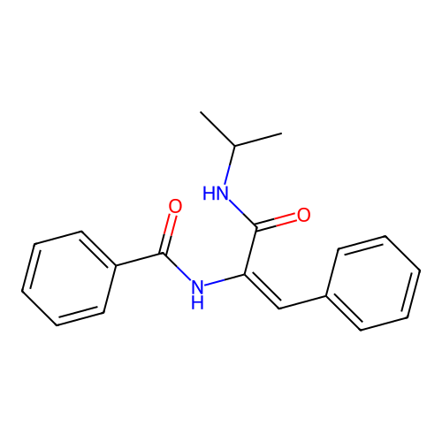 (2E)-3-phenyl-2-(phenylformamido)-N-(propan-2-yl)prop-2-enamide structure