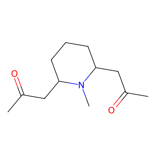 1-[1-Methyl-6-(2-oxopropyl)piperidin-2-yl]propan-2-one structure