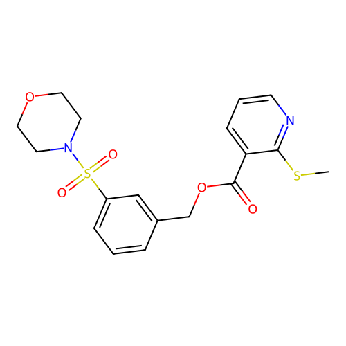 [3-(Morpholine-4-sulfonyl)phenyl]methyl 2-(methylsulfanyl)pyridine-3-carboxylate structure