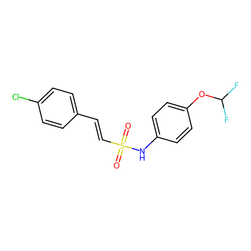 2-(4-chlorophenyl)-N-[4-(difluoromethoxy)phenyl]ethene-1-sulfonamide structure