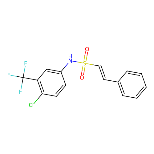 N-[4-chloro-3-(trifluoromethyl)phenyl]-2-phenylethene-1-sulfonamide structure