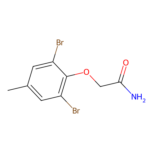 2-(2,6-Dibromo-4-methylphenoxy)acetamide structure