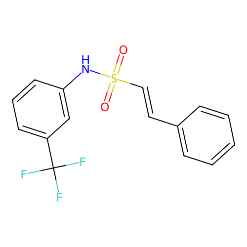 2-phenyl-N-[3-(trifluoromethyl)phenyl]ethene-1-sulfonamide structure