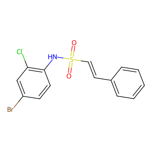 N-(4-bromo-2-chlorophenyl)-2-phenylethene-1-sulfonamide structure