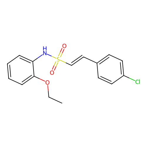 2-(4-chlorophenyl)-N-(2-ethoxyphenyl)ethene-1-sulfonamide structure