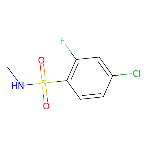 4-chloro-2-fluoro-N-methylbenzene-1-sulfonamide structure