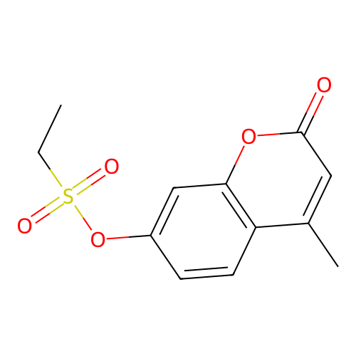 (4-Methyl-2-oxochromen-7-yl) ethanesulfonate structure