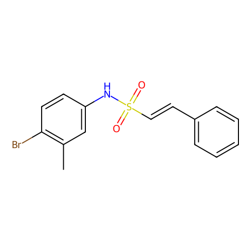 N-(4-bromo-3-methylphenyl)-2-phenylethene-1-sulfonamide structure