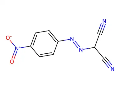 2-(2-(4-硝基苯基)重氮基)丙二腈 structure