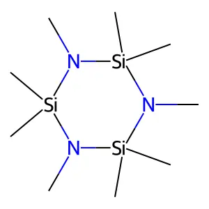 Cyclotrisilazane, nonamethyl- structure
