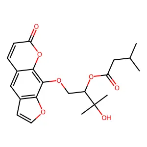Heraclenol 2'-O-isovalerate structure