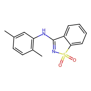 N-(2,5-dimethylphenyl)-1,1-dioxo-1,2-benzothiazol-3-amine structure