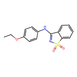 N-(4-ethoxyphenyl)-1,1-dioxo-1,2-benzothiazol-3-amine structure