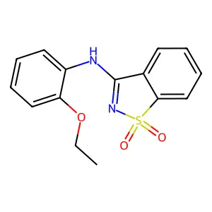 N-(2-ethoxyphenyl)-1,1-dioxo-1,2-benzothiazol-3-amine structure
