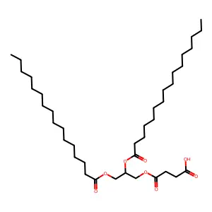 1,2-Dipalmitoyl-sn-glycerol-3-succinate structure