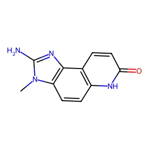 2-amino-3,6-dihydro-3-methyl-7H-imidazo(4,5-f)quinoline-7-one structure