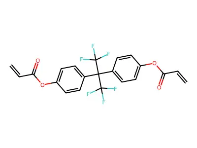 Hexafluorobisphenol A diacrylate structure