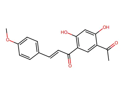 1-(5-Acetyl-2,4-dihydroxyphenyl)-3-(4-methoxyphenyl)prop-2-en-1-one structure