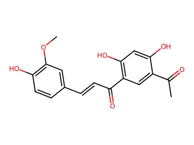 1-(5-Acetyl-2,4-dihydroxyphenyl)-3-(4-hydroxy-3-methoxyphenyl)prop-2-en-1-one structure