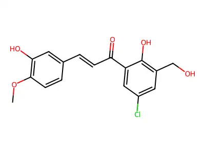 1-(5-Chloro-2-hydroxy-3-(hydroxymethyl)phenyl)-3-(3-hydroxy-4-methoxyphenyl)-2-propen-1-one structure