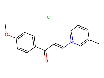 1-(4-Methoxyphenyl)-3-(3-methylpyridin-1-ium-1-yl)prop-2-en-1-one;chloride structure