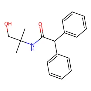 N-(1-hydroxy-2-methylpropan-2-yl)-2,2-diphenylacetamide structure