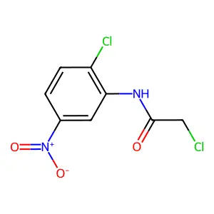 2-chloro-N-(2-chloro-5-nitrophenyl)acetamide structure