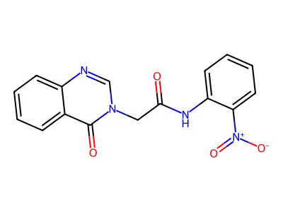 3(4H)-Quinazolineacetamide, N-(2-nitrophenyl)-4-oxo- structure
