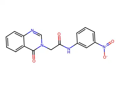 3(4H)-Quinazolineacetamide, N-(3-nitrophenyl)-4-oxo- structure