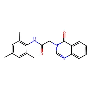 N-mesityl-2-(4-oxo-3(4H)-quinazolinyl)acetamide structure