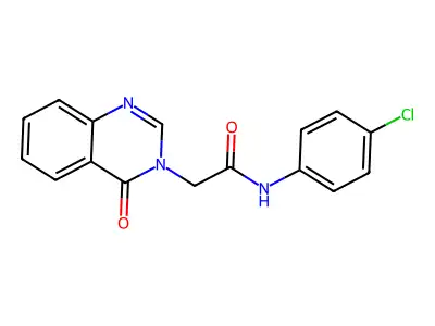 3(4H)-Quinazolineacetamide, N-(4-chlorophenyl)-4-oxo- structure