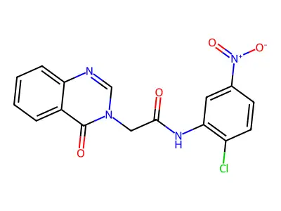 3(4H)-Quinazolineacetamide, N-(2-chloro-5-nitrophenyl)-4-oxo- structure