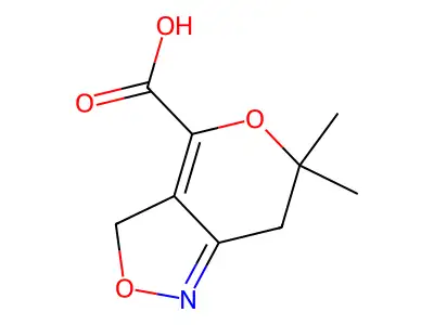 3H-Pyrano(4,3-c)isoxazole-4-carboxylic acid, 6,7-dihydro-6,6-dimethyl- structure