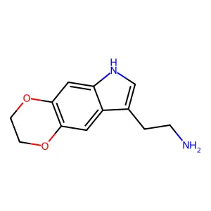 2-{2H,3H,6H-[1,4]dioxino[2,3-f]indol-8-yl}ethan-1-amine structure
